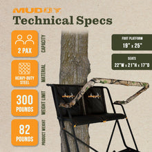 Load image into Gallery viewer, MUDDY Hunting Deer Ladder Stand - 20 ft with Blind Kit
