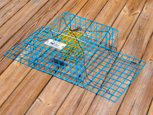 Load image into Gallery viewer, OceanBuilt Bridge Blue Crab Trap &amp; Wire Mesh Drop Net, 15 x 15 x 7 in.
