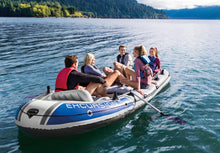 Load image into Gallery viewer, INTEX Excursion 5-Person Inflatable Fishing Boat River Raft Set with Oars
