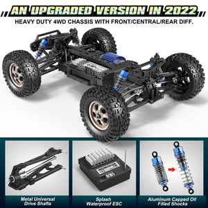 Remote Control Truck 1:12 Scale RC Buggy 550 Motor Upgrade Version 42KM/H High Speed RC Cars, Electric Powered 4X4 Off-Road