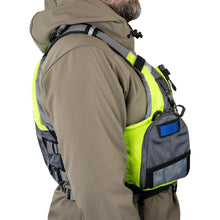 Load image into Gallery viewer, BLUESTORM Kinetic Fishing Life Jacket (PFD) | Fully Adjustable | Slim Back | Large Pockets | US Coast Guard Approved | for Kayaking, Fishing and More (Hi-Vis Green, Small/Medium)
