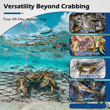 Load image into Gallery viewer, 2Pack Crab Trap, Castable Crabbing Net with Bait Clip Foldable Crab Snare with Red Gauge &amp; Bait Clip for Dungeness, Blue Crabs &amp; Lobster - Crabbing Equipment for Pier, Jetty &amp; Surf Fishing
