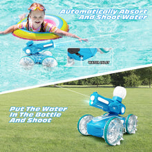 Load image into Gallery viewer, Amphibious Remote Control Car Boat for Kids, 2.4GHz 4WD Water Squirt RC Stunt Car with LED Lights, 45-Minute Playtime
