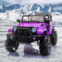 Load image into Gallery viewer, Kids Ride on Truck Style 12V Battery Powered Electric Car W/Remote Control Purple
