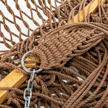 Load image into Gallery viewer, Original Pawleys Island Deluxe Antique Brown DuraCord Rope Hammock – 13 ft. x 60 in., 2-Person, 450 lb Capacity, Oak Spreader Bar, Zinc-Plated Hardware, Handcrafted in the USA
