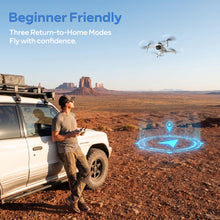 Load image into Gallery viewer, Drone with Camera for Adults, GPS Drone Auto Return Follow Me Circle Fly Live Video RC Drones with Brushless Motor, Mini Drones with Camera, Foldable Mini Quadcopter for Beginners, Under 249g
