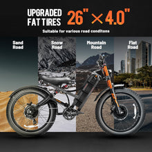 Load image into Gallery viewer, (2025 Upgraded) Romeo Pro Ⅱ 4000W Electric Bike for Adults,46MPH 52V 70AH Battery 200Miles Long Range Dual Motor Adult

