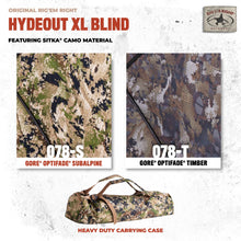 Load image into Gallery viewer, Rig'Em Right Outdoors HydeOut XL Blind, Optifade Subalpine
