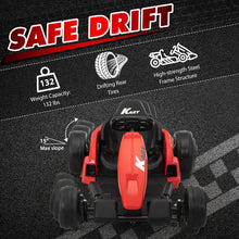 Load image into Gallery viewer, 24V Electric Drifting Go Kart for Kids, Electric Ride On Toy w/85 * 2 Motors, 8mph Max Speed, Safety Belt, Music, Horn, USB (Red)
