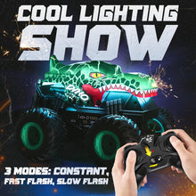 Load image into Gallery viewer, Monster Truck Toys - Remote Control Monster Truck with Light &amp; Music, Dinosaur Toys for Kids, 1:20 Scale RC Truck
