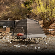 Load image into Gallery viewer, Kakadu Camping Tent Cot, 2 Person, Quick Setup, Folding, Compact, Elevated Tent with BlockOut Rain Fly, Awning Poles, Ultra-Fine Mesh Windows, and Carry Bag
