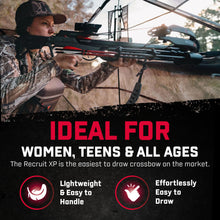 Load image into Gallery viewer, Barnett Recruit XP Crossbow Package, Compact Crossbow with 2 Arrows &amp; 3 Dot Sight, Ideal for Hunting &amp; Training for All Ages &amp; Capabilities
