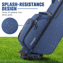 Load image into Gallery viewer, RIOROO 5 Way Golf Stand Bag with Full Length Dividers, Lightweight Golf Bag with Rain Cover, 6 Zippered Pockets &amp; Cooler Bag, Breathable Straps

