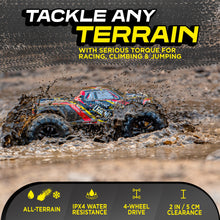 Load image into Gallery viewer, Remote Control Car, Hobby Grade RC Car 1:10 Scale Brushed Motor with Two Batteries, 4x4 Off-Road Waterproof RC Truck, Fast RC Cars
