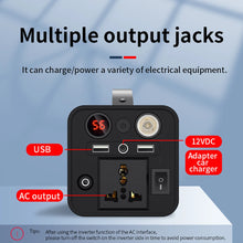 Load image into Gallery viewer, 180W 45000mAh Mobile Power Station Solar Generator 110V 220V  Portable Power Bank Power Plant Fast Charging For Outdoor Camping
