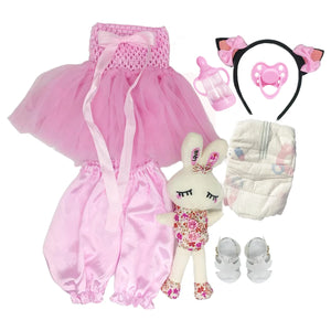 Reborn Baby Doll Silicone Body Original Girl (Cat 45cm)