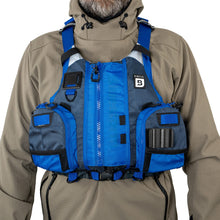 Load image into Gallery viewer, BLUESTORM Kinetic Fishing Life Jacket (PFD) | Fully Adjustable | Slim Back | Large Pockets | US Coast Guard Approved | for Kayaking, Fishing and More (DEEP Blue, Small/Medium)
