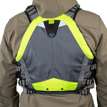 Load image into Gallery viewer, BLUESTORM Kinetic Fishing Life Jacket (PFD) | Fully Adjustable | Slim Back | Large Pockets | US Coast Guard Approved | for Kayaking, Fishing and More (Hi-Vis Green, Small/Medium)
