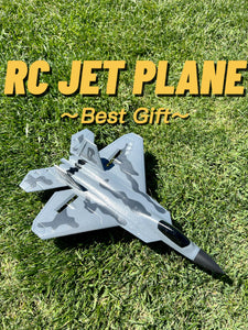 RC Jet Plane 2.4GHz Remote Control Airplane Gift for Kids and Adults - New Planes Model Led Light Aircraft Fighter Army Toy