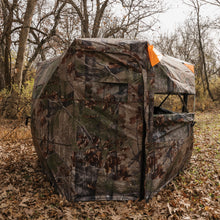 Load image into Gallery viewer, Barronett Blinds® Grandview, See-Through Hunting Blind, View-Through Fabric, Silent Shooting Windows, Bloodtrail™ Backwoods, 104" x 104" x 82", GV450BW
