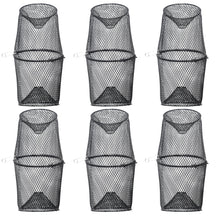 Load image into Gallery viewer, Crawfish Trap Crawdads Crayfish Trap Torpedo Heavy Duty Bait Steel Mesh Wire Black with Clip Two-Piece Durable (6 Pack)
