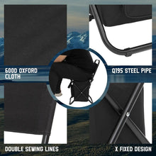 Load image into Gallery viewer, Small Fishing Chair with Cooler Bag, Lightweight Camping Chair Compact Fishing Stool with Backrest for Hiking Travel,Ice Fishing
