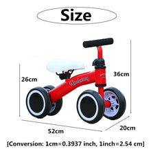 Load image into Gallery viewer, Baby Balance Tricycle Baby Walker Riding Toys for Kids 1-2 Years Child Bike Children&#39;s Bicycle Wear Resistant Three Wheel Bike
