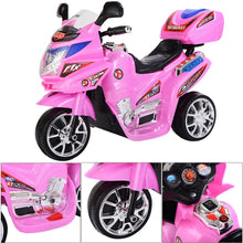 Load image into Gallery viewer, 1.86 MPH 3 Wheel Black Ride On Motorcycle Battery Powered Bicycle Kids Toy GiftTY327423
