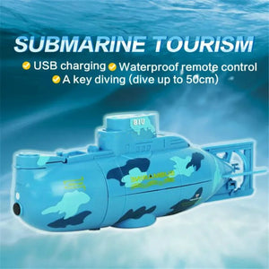 Radio RC Submarine 6 Function Electric Mini  Speed Boat