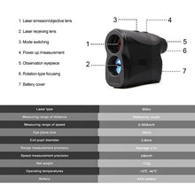 Load image into Gallery viewer, Digital Monocular Telescope Laser Rangefinder 600m/1000m Distance Meter 6X Speed Tester For Golf Sport, Hunting, Survey
