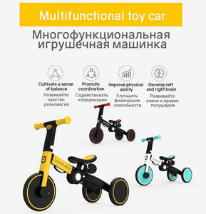 IMBABY Baby Tricycle 4 In 1 Foldable Baby Stroller Balance Bike Kick Scooter Children Portable Children's Stroller Walking Car