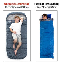 Load image into Gallery viewer, BSWolf  Large Camping Sleeping bag lightweight 3 season loose widen bag long size for Adult rest Hiking fishing
