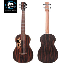 Load image into Gallery viewer, Batking Tenor Ukulele 26 Inch All Blackwood Acoustic Electirc Ukelele Kit with Truss Rod with EQ with Gig Bag,Strap, 26&quot; Ukulele
