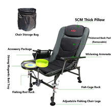 Load image into Gallery viewer, Luxury Fishing Chair Adjustable Height Chairs Folding Camping Chair Portable Compact For Outdoor Camp Beach Travel Picnic Hiking
