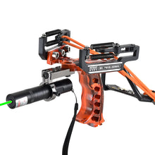 Load image into Gallery viewer, Professional Adult Hunting Slingshot Rifle With Arrows Powerful  Crossbow Outdoor Fishing Slingshot Green Laser With Flashlight
