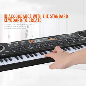 Portable 61 Key Electronic Piano Organ With Microphone Simulated Keyboard Music Instrument Toy Gift For Children Practice Learn