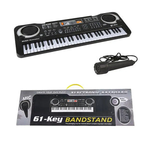 Portable 61 Key Electronic Piano Organ With Microphone Simulated Keyboard Music Instrument Toy Gift For Children Practice Learn