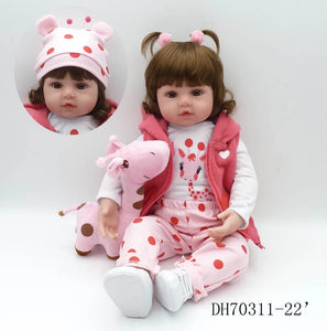 47cm soft silicone reborn  baby dolls soft body lifelike