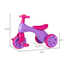 Load image into Gallery viewer, 2 in 1 Kids Tricycle Balance Training Bike Ride on Toy Bike3 Wheels Pink
