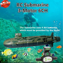 Load image into Gallery viewer, RC Submarine 6CH Water-Cooled Children&#39;s Electric Toy
