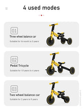 Load image into Gallery viewer, COLU KID®  4  into 1 Children Bicycle Tricycle Two Wheel Bike Baby Balance Bike Kids Scooter Baby Stroller for 1-6 Years Old
