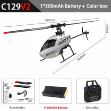 Load image into Gallery viewer, RC ERA C129/C129V2 RTF RC Helicopter 2.4GHz 6-Axis Gyroscope One-Click 3D Flip Remote Control Aircraft Adult RC Airplane
