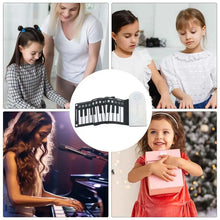 Load image into Gallery viewer, Flexible Roll Up Piano Keyboard Educational Electronic Digital Music Piano Keyboard 49 Keys Foldable Hand Roll Piano Portable
