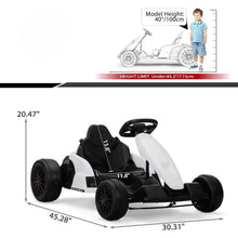 Load image into Gallery viewer, 24V Electric Drifting Go Kart,7Ah Battery Powered Electric Car Ride on, Electric Ride On/Safety Belt,Music,Horn,85W*2 Motor
