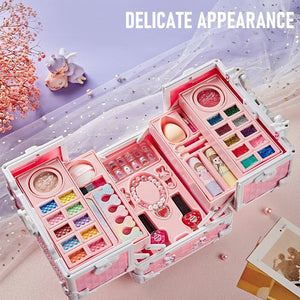 Kids Makeup Kit for Little Girls 49 Pcs Washable Makeup Kit