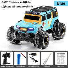 Load image into Gallery viewer, 9IMOD 1/16 RC Car Amphibious Stunt Vehicle 2.4G 4WD Police Car Waterproof Climbing Off-road Vehicle Cool Lights Dynamic Music
