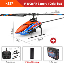 Load image into Gallery viewer, WLtoys XKS RC Helicopters K127 6-Aixs Gyroscope 2.4G 4CH Single Blade Propellor Gyro Mini RC Helicotper for Kid Gift RC Toy V911
