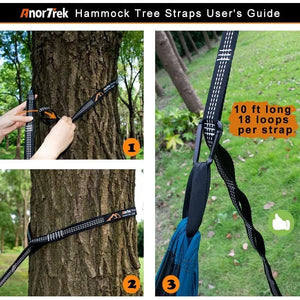Professional Camping Hammock with Mosquito Net, Lightweight Portable Double Hammock with Two 10 FT Hammock Tree Straps, 230T Nyl