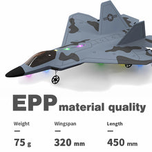 Load image into Gallery viewer, F22 aircraft model remote control aircraft fighter electric foam aircraft children's toy unmanned fixed wing glider
