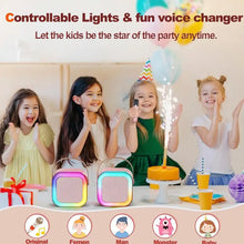 Load image into Gallery viewer, Mini Karaoke Machine for Kids and Adults Portable Speaker With 2 Wireless Microphone for Home KTV Birthday Party Holiday Gifts
